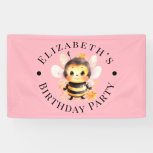 I Bee-Two Girl Birthday Party Banner