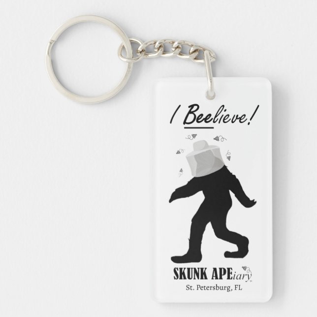 "I Beelieve" keychain (Front)