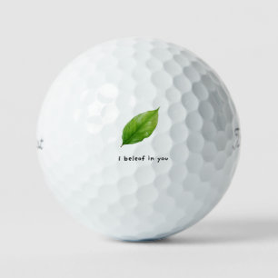 'I Beleaf In You' Funny Humour Fun Golf Gift Balls