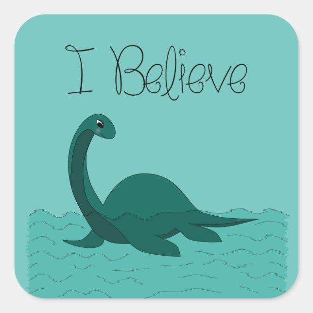I Believe - Change Colour Square Sticker (Front)
