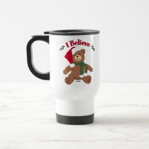 I Believe! Christmas Teddy Bear Travel Mug