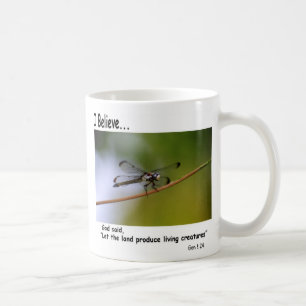 I Believe Coffee Mug With Dragonfly
