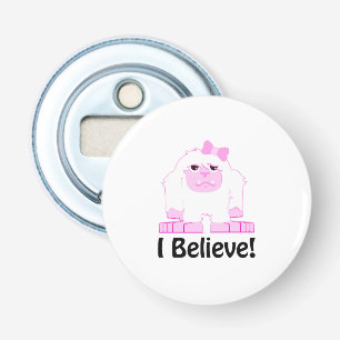 I Believe Cute Cartoon Girl Yeti Bottle Opener