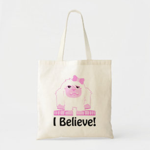 I Believe Cute Cartoon Girl Yeti Tote Bag