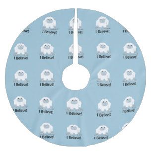 I Believe! Cute Yeti Brushed Polyester Tree Skirt