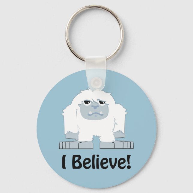 I Believe! Cute Yeti Key Ring (Front)