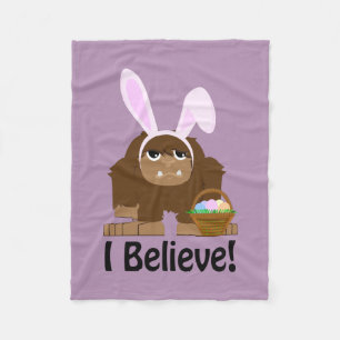 I Believe! Easter Bigfoot Fleece Blanket
