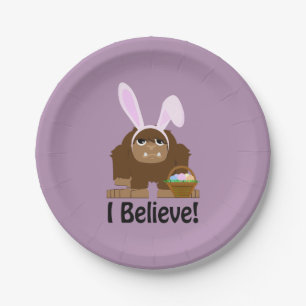 I Believe! Easter Bigfoot Paper Plate