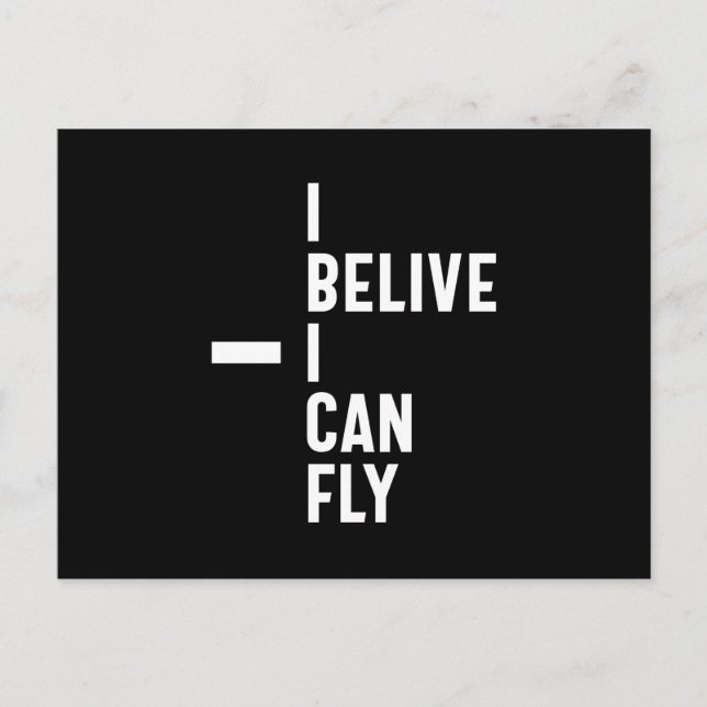 I Believe I Can Fly Inspirational Entrepreneur Gif Postcard (Front)