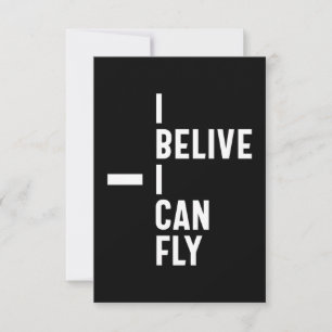 I Believe I Can Fly Inspirational Entrepreneur Gif RSVP Card