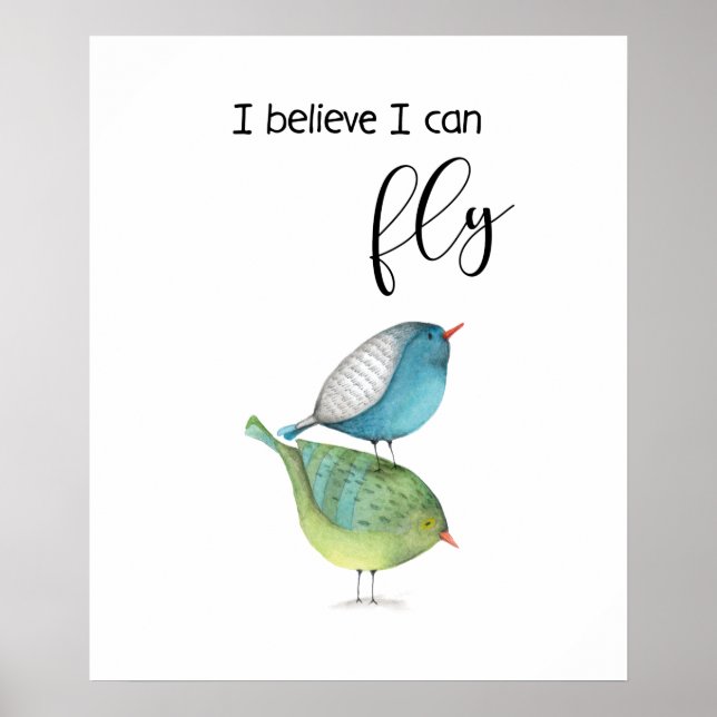 "I believe I can fly" poster design (Front)