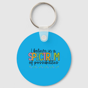 I Believe In A Spect Of Possibilities Au Awareness Key Ring