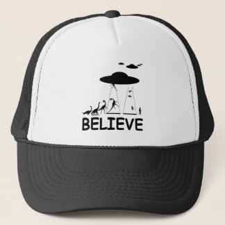 I believe in aliens trucker hat