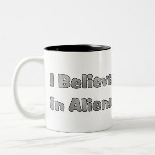 I Believe In Aliens Two-Tone Coffee Mug