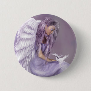 I Believe In Angels 6 Cm Round Badge