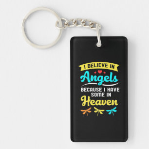 I Believe In Angels And Dragonflies Key Ring