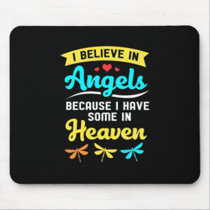 I Believe In Angels And Dragonflies Mouse Mat