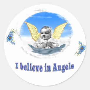 I believe in Angels Classic Round Sticker