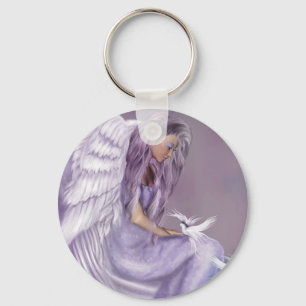 I Believe In Angels Key Ring