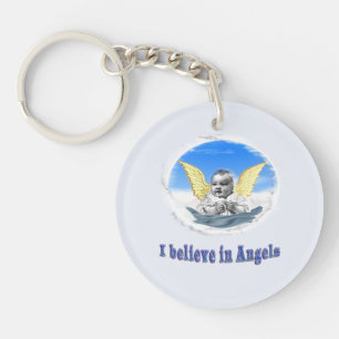 I believe in angels key ring