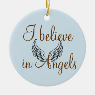 I Believe in Angels Memorial Ceramic Tree Decoration