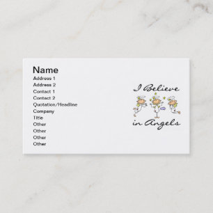 I Believe in Angels T-shirts and Gifts Business Card