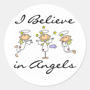 I Believe in Angels T-shirts and Gifts Classic Round Sticker