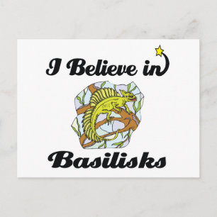 i believe in basilisks postcard