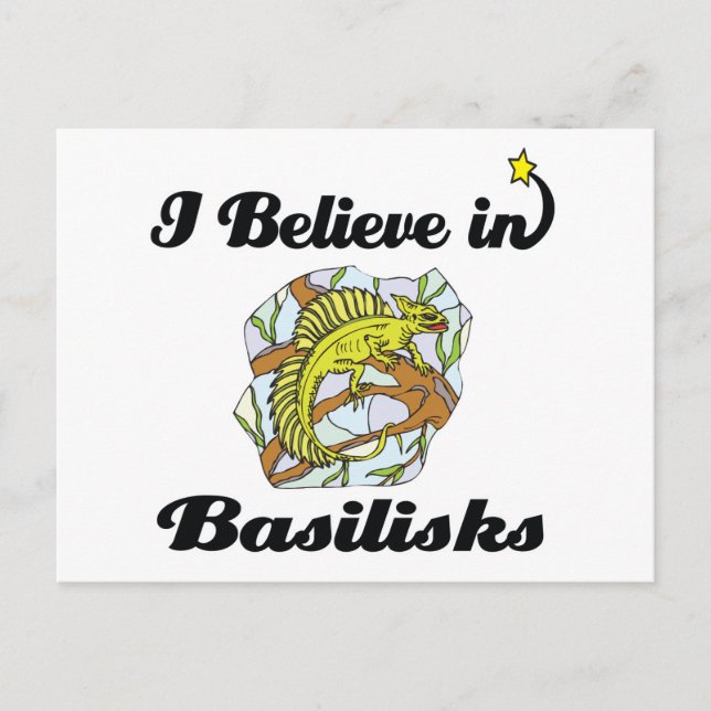 i believe in basilisks postcard (Front)