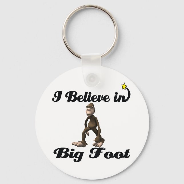 i believe in big foot key ring (Front)