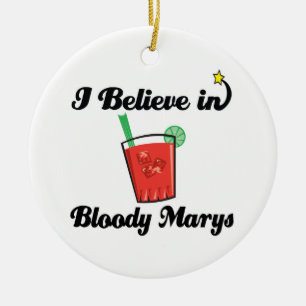 i believe in bloody marys ceramic tree decoration