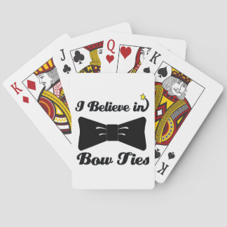 i believe in bow ties playing cards