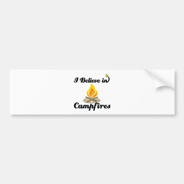 i believe in campfires bumper sticker (Front)