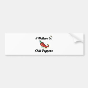 i believe in chilli peppers bumper sticker