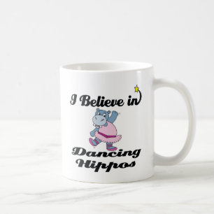i believe in dancing hippos coffee mug