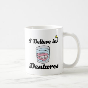 i believe in dentures coffee mug