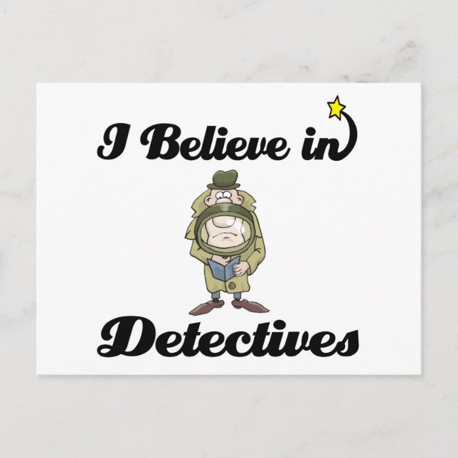 i believe in detectives postcard (Front)