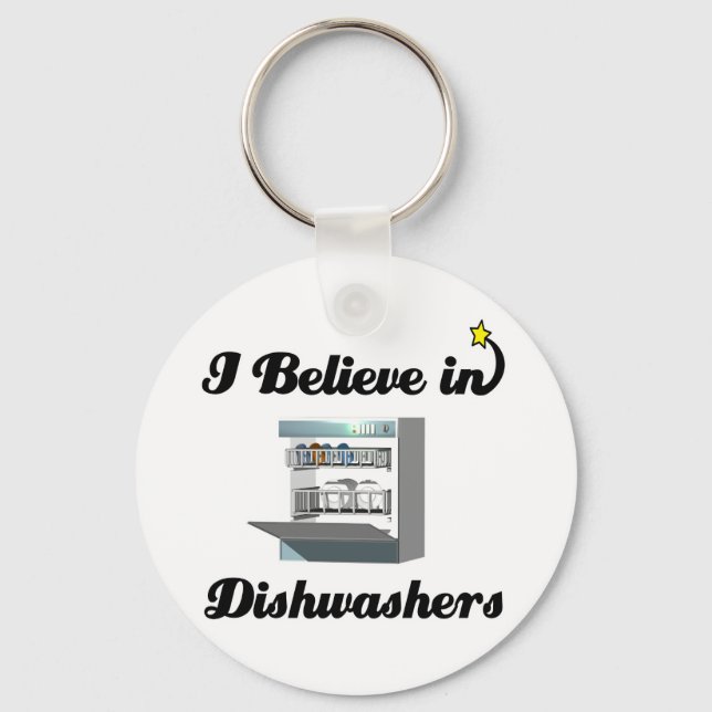 i believe in dishwashers key ring (Front)