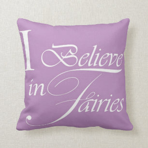 I believe in fairies Cushion - Purple