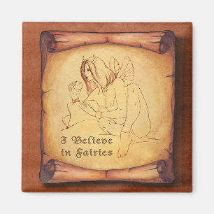 I Believe in Fairies Sketch Magnet