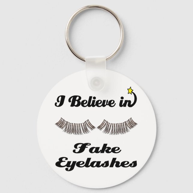 i believe in fake eyelashes key ring (Front)