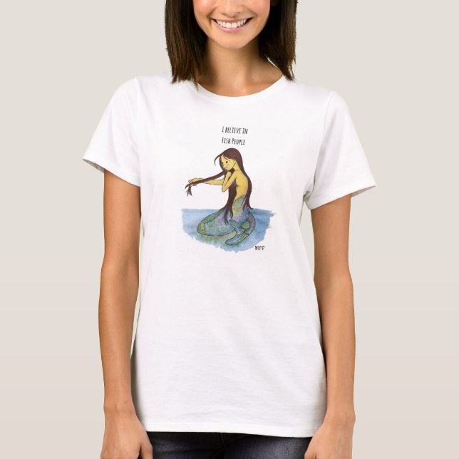 i believe in fish people T-Shirt (Front)