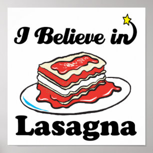 i believe in lasagne poster
