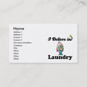 i believe in laundry business card