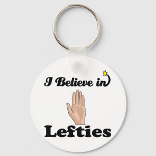i believe in lefties key ring