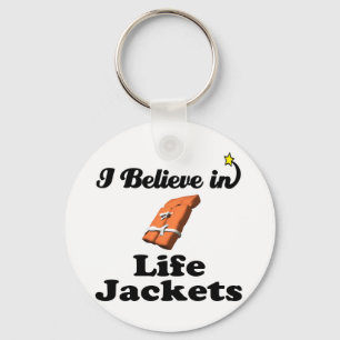i believe in life jackets key ring