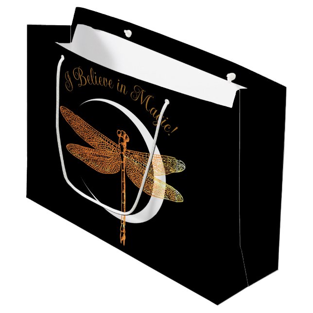 I Believe in Magic!  Large Gift Bag (Front Angled)