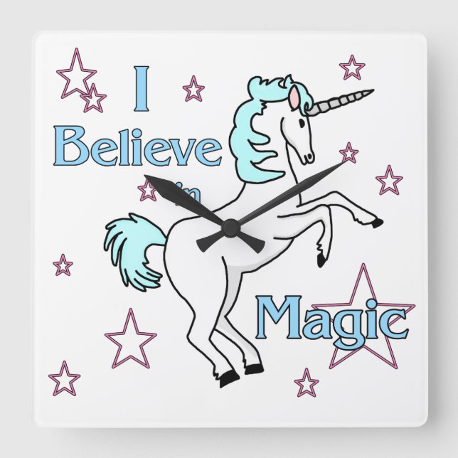 I Believe In Magic Unicorn Wall Clock (Front)