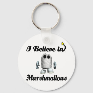 i believe in marshmallows key ring