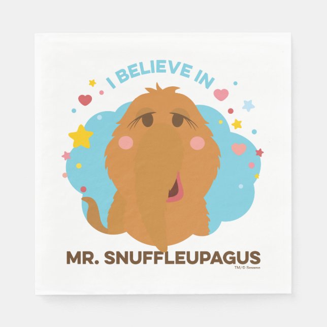 I Believe In Mr. Snuffleupagus Napkin (Front)